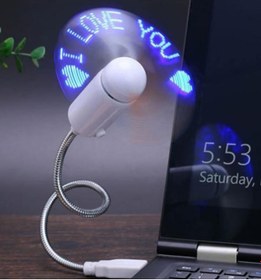 Resim Mini Usb Ledli I Love You Yazılı Fan, Mini Usb Vantilatör 