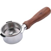 Resim Luminnaly 54MM Paslanmaz Çelik Kahve Makinesi Dipsiz Filtre Tutucu Portafilter Ahşap Saplı Profesyonel Aksesuar (Yurt Dışından) 