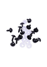 Resim 50 Çift 14 Mm Siyah Amigurumi Kilitli Göz 