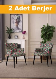 Resim LOVİSSE HOME 2li Berjer Set Tekli Koltuk Balkon, Ofis, Bekleme, Güzellik Merkezi, Cafe, Kafe, Veranda, Çay Seti 