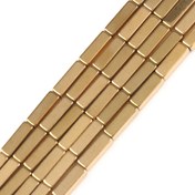 Resim TANANTA Taş Boncuk Çeşitleri, 4x2mm ve 9x3mm Kare Tüp Altın Hematit, DIY Takı için Dayanıklı Renk Koruyan Boncuklar, Bileklik, Kolye, Moda Boncuk Aksesuarları için El Sanatları Malzemeleri ile 