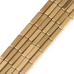 Resim TANANTA Taş Boncuk Çeşitleri, 4x2mm ve 9x3mm Kare Tüp Altın Hematit, DIY Takı için Dayanıklı Renk Koruyan Boncuklar, Bileklik, Kolye, Moda Boncuk Aksesuarları için El Sanatları Malzemeleri ile 