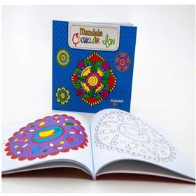 Resim 4E Boyama Kitabı Çocuklar İçin Mandala Mavi Karatay 