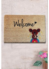 Resim Co Co Makky 40x60 cm Doğal Ko ko Kıl paspas,Hindistan Naturel Kapı Önü Paspası 