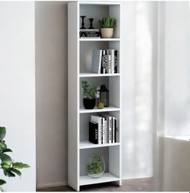 Resim 6 Raflı Dekoratif Kitaplık Beyaz Kitaplık Ofis Kitaplığı Dola... 