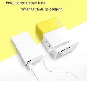 Resim LEERFEI Projeksiyon Cihazı 1080p Destekli Wifi Projeksiyon Cihazı 140 Inç Yansıtma Dahili Hoparlör 