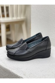 Resim Forelli Rosa 57603 4cm Dolgu Taban Ortopedik Hakiki Deri Kadın Ayakkabı 