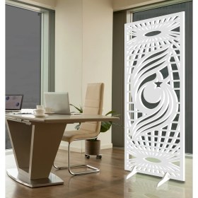 Resim Liar Ahşap Seperatör (Paravan) - KSP-199 - (18 mm) - (85 cm x 210 cm) - (Beyaz) 
