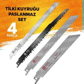 Resim Proxtech Yüksek Kalite Pürüzsüz Keskin Tilki Kuyruğu Testeresi Kemik Et ,Demir,Ağaç ,Plastik Kesme 4lü Set 