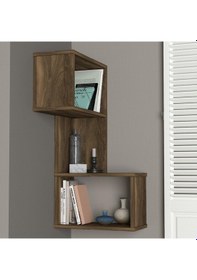 Resim Dekorister Folk Duvar Rafı Ceviz 