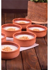 Resim 6'lı Toprak Güveç Kase Toprak Güveç Seti Fırın Sütlaç Kase Paris Güveç Kabı Fma04135 Kahverengi 