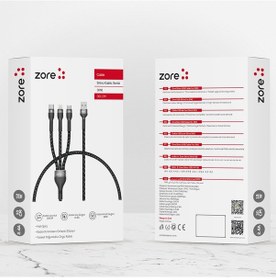 Resim Teknocep Siyah Shira Serisi 3 İn 1 Usb Kablo 30cm 