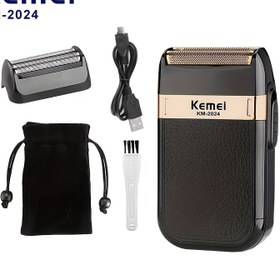 Resim KEMEI Sınır Ötesi Popüler Erkek Elektrikli Tıraş Makinesi, Kompakt Taşınabilir USB Şarjlı Sakal Düzeltme Aleti Seyahat Jilet 