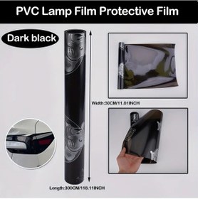 Resim Dashanshop Su Geçirmez Çizilmeye Dayanıklı Kendinden Yapışkanlı Far Filmi 30x300cm Siyah 
