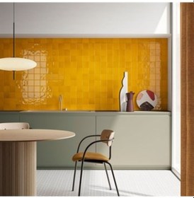 Resim VitrA 10x10 Retromix Fon Amber Sarı Parlak Duvar Karosu K94842380 