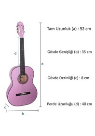 Resim Midex Cg-36pu Kaliteli 36" 3/4 Juniur Çocuk Gitarı 8-12 Yaş Arası 