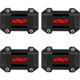 Resim 22/25/28mm Motosiklet Tampon Koruyucu Crash Barlar Blok Motor Koruma Evrensel Red 4pcs Red 4pcs 