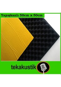 Resim Yanmaz Yapışkanlı Yumurta Akustik Sünger 4Cm 60Dns 50Cmx50Cm 