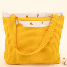 Resim Bebek Bakım Çantası - Hardal Petek - Aslan 