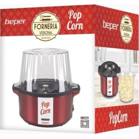 Resim Beper Kırmızı Retro Patlamış Mısır Makinesi 700 W 