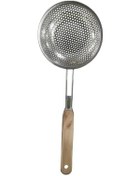 Resim Motion003 Silvery 1 Adet Ahşap Saplı Paslanmaz Çelik Süzgeç Dayanıklı Pasta Makarna Sebze 