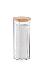 Resim Box Up Ahşap Kapak Disk Pamukluk Organizeri Makyaj Organizer 