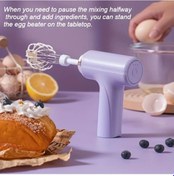 Resim Dashanshop Usb Şarjlı Taşınabilir Mor El Mikseri Pasta Kurabiye Çırpma Aleti 