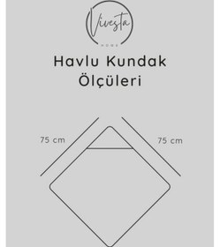 Resim Premium Bebek Kundak Havlu 75x75 CM %100 Pamuk Süper Yumuşak 0 - 1 Yaş 