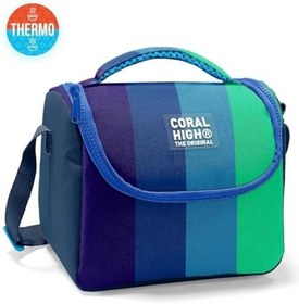 Resim Coral High Beslenme Çantası 11797, Erkek Çocuk, Lacivert Yeşil Renkli Çizgili, Isı Yalıtımlı 