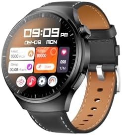 Resim Sunix Amoled Ekran Deri ve Metal Çift Kordonlu 46mm Akıllı Saat WT4 PRO Siyah 