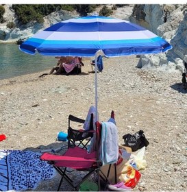 Resim Plaj Şemsiyesi Uv Koruma Sabit Şemsiye 180cm FC041 