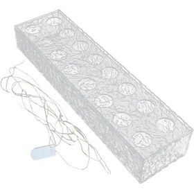 Resim Suntek Akrilik Çiçek Vazo Led Işıklar Masa 16delik-40x10x6.5cm 