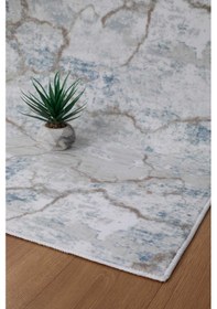 Resim Vl Yıkanabilir Kaymaz Tabanlı Luna Kesme Rulo Halı Yolluk Mavi-bej-gri 