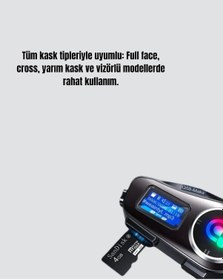 Resim 500 Metre İnterkom Mesafeli Kask Kulaklığı Gürültü Engelleyici 