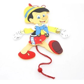 Resim HERŞEYBURDAMODA Ahşap Salanan Pinokyo Figürü ALK1196 