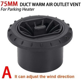 Resim Motion003 1 Adet Dönebilir Sıcak Hava Çıkışı 75mm Universal Dayanıklı Plastik Siyah Oto Karavan Isıtıcı Aksesuarı 