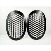 Resim For-x Oval Hoparlör Kapağı – Plastik Kaliteli Oval Midrange Hoparlör Kapak – 2 Adet 