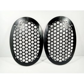 Resim For-x Oval Hoparlör Kapağı – Plastik Kaliteli Oval Midrange Hoparlör Kapak – 2 Adet 