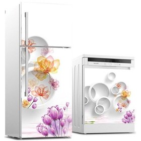 Resim Buzdolabı Ve Bulaşık Makinası Beyaz Eşya Sticker Kaplama 3D Beyaz (540887094) 