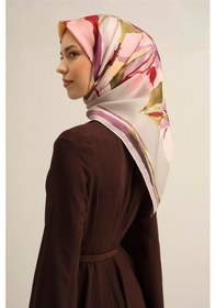 Resim Armine 2025 İlkbahar - Yaz - Dj Saf İpek Eşarp Sura -9340 - 90 X 90 / Gri 32 Gri 32 