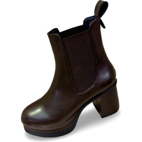 Resim Punto 322141 Platformlu Lastikli Çekme Bot 'topuk 8.5 Platform 3.5 Cm' 