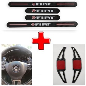 Resim Fiat / Tofaş Tempra Uyumlu Carbon Kapı Eşiği + F1 Kulakçık (550931437) 