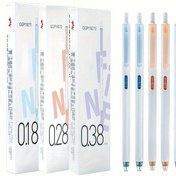 Resim İnce Uçlu Jel Mürekkepli Rulman Kalemler, 0.18mm/0.28mm/0.38mm, Hızlı Kuruma, Geri Çekilebilir, Hafif, Sıvı Mürekkep, Plastik Malzeme, Öğrenciler ve Ofis Kullanımı için 