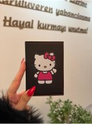 Resim EFE DERİ Hello Kitty Deri Dikişli Ruhsat Kılıfı Kabı Oto Araç Motor Ruhsatlık Ruhsat Koruyucu 