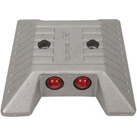 Resim İleri Trafik Metal Cam Kedi Gözü Yol Butonu 2.8 x 12 x 12 cm 