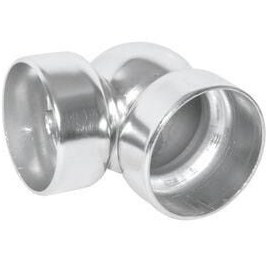 Resim 50mm Boş Küre Dirsek Parlak 4'lü Paket 