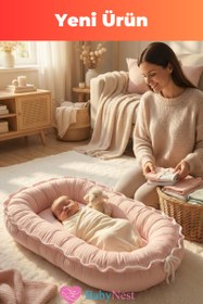 Resim Bebek Pembesi Premium Yenidoğan Bebek Destek Minderi – Ergonomik, Anti-Alerjik, Ultra Yumuşak Bebek Uyku ve Dinlenme Yatağı 