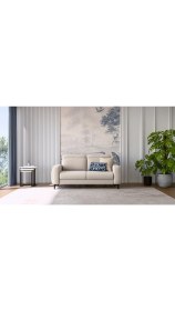 Resim Doğtaş Lumeris İkili Yataklı Koltuk 176,5x97,5x91,5 cm Krem Tüylü Bukle Kumaş 2 Yıl Garantili 