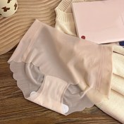Resim 1 adet Dikişsiz Kadın Hipster Külot - Orta Bel, Dalgalı Etekli Şeftali Kaldırma, Hızlı Kuruyan, Naylon/Spandex Karışımı, Siyah Rahat Fit İç Çamaşırı Şortları 