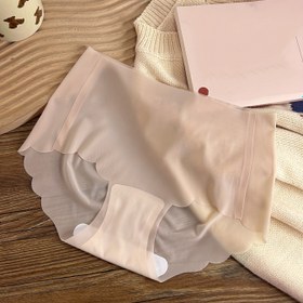 Resim 1 adet Dikişsiz Kadın Hipster Külot - Orta Bel, Dalgalı Etekli Şeftali Kaldırma, Hızlı Kuruyan, Naylon/Spandex Karışımı, Siyah Rahat Fit İç Çamaşırı Şortları 